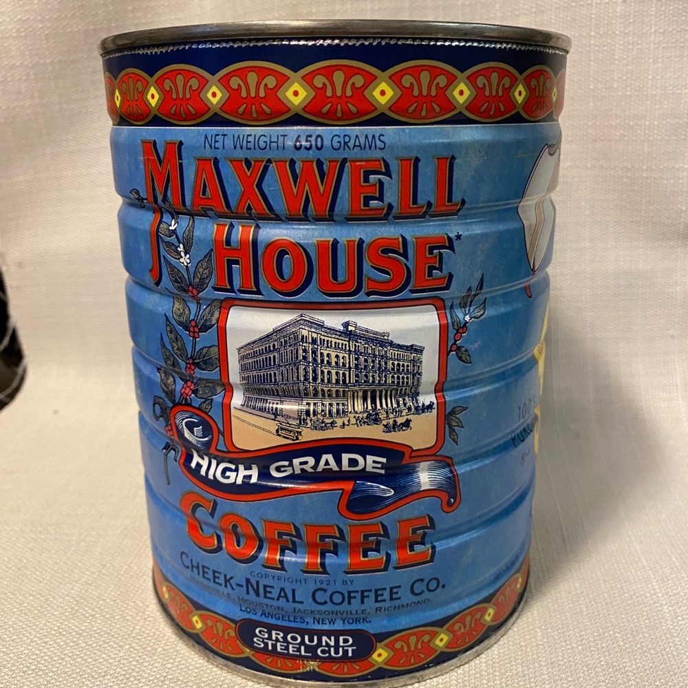 Vintage Maxwell House Collector Coffee Tin Bilingual English & French